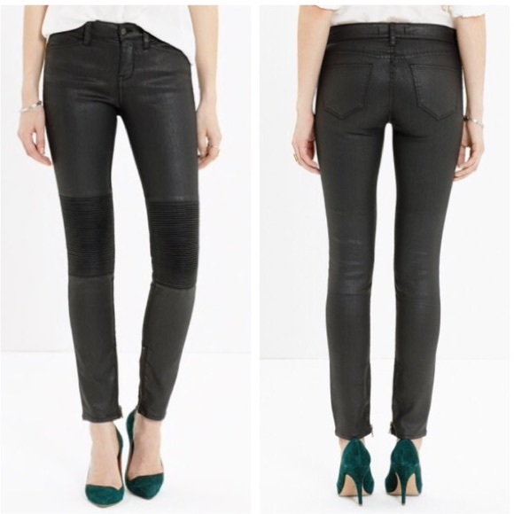 Madewell Denim - Madewell Jeans Skinny Coated Moto Black